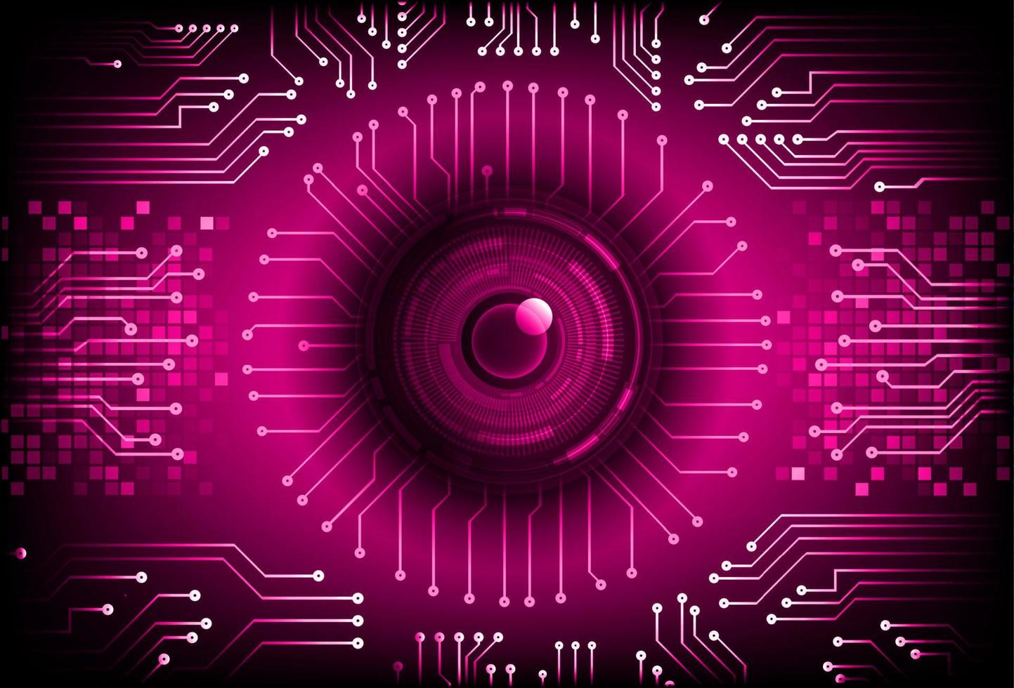 Modern Cybersecurity Technology Background with eye vector