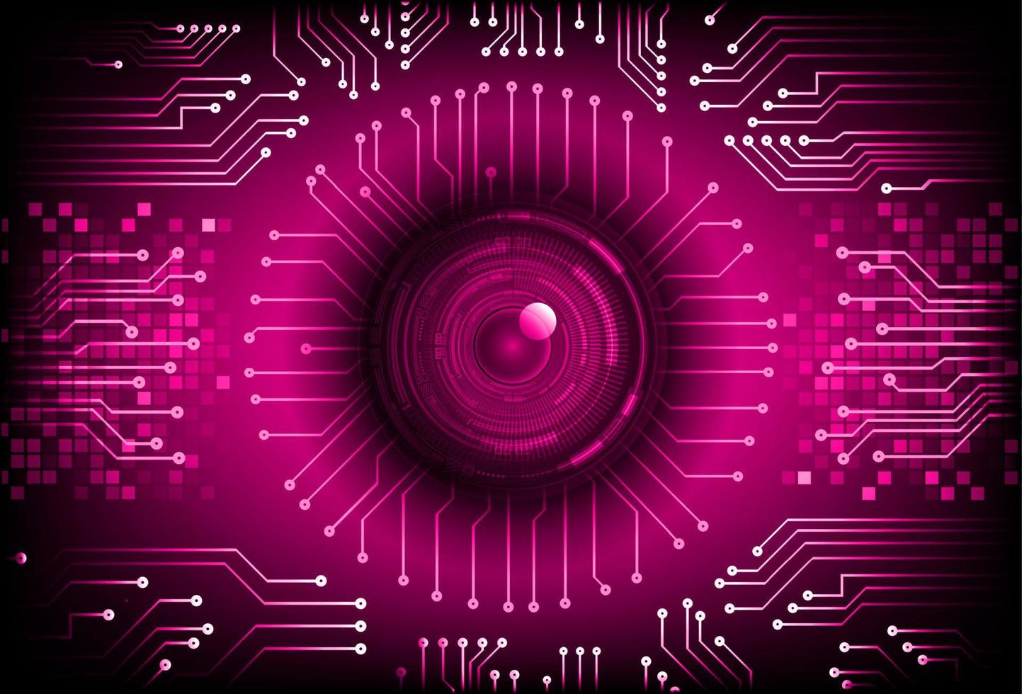 Modern Cybersecurity Technology Background with eye vector