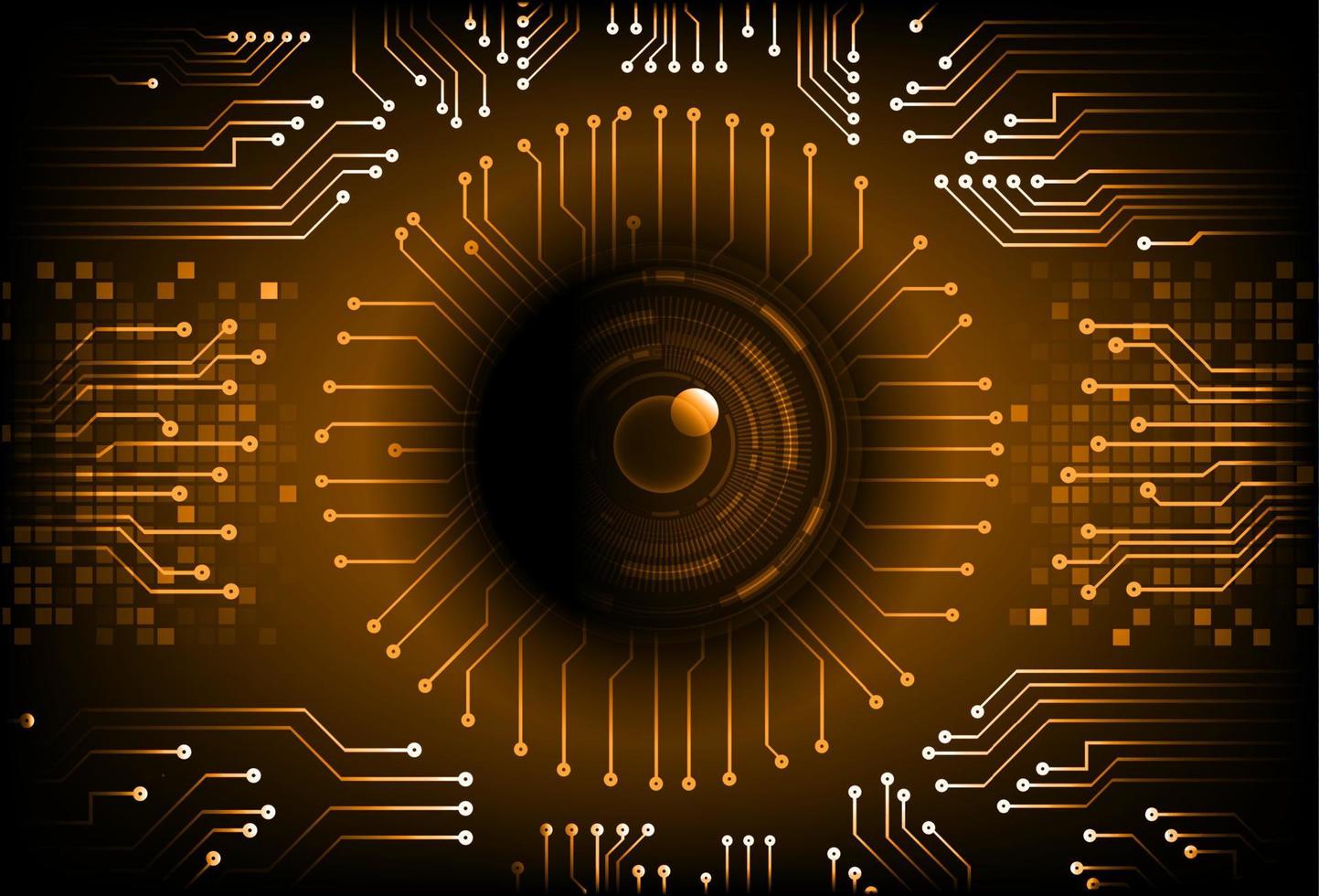 Modern Cybersecurity Technology Background with eye vector