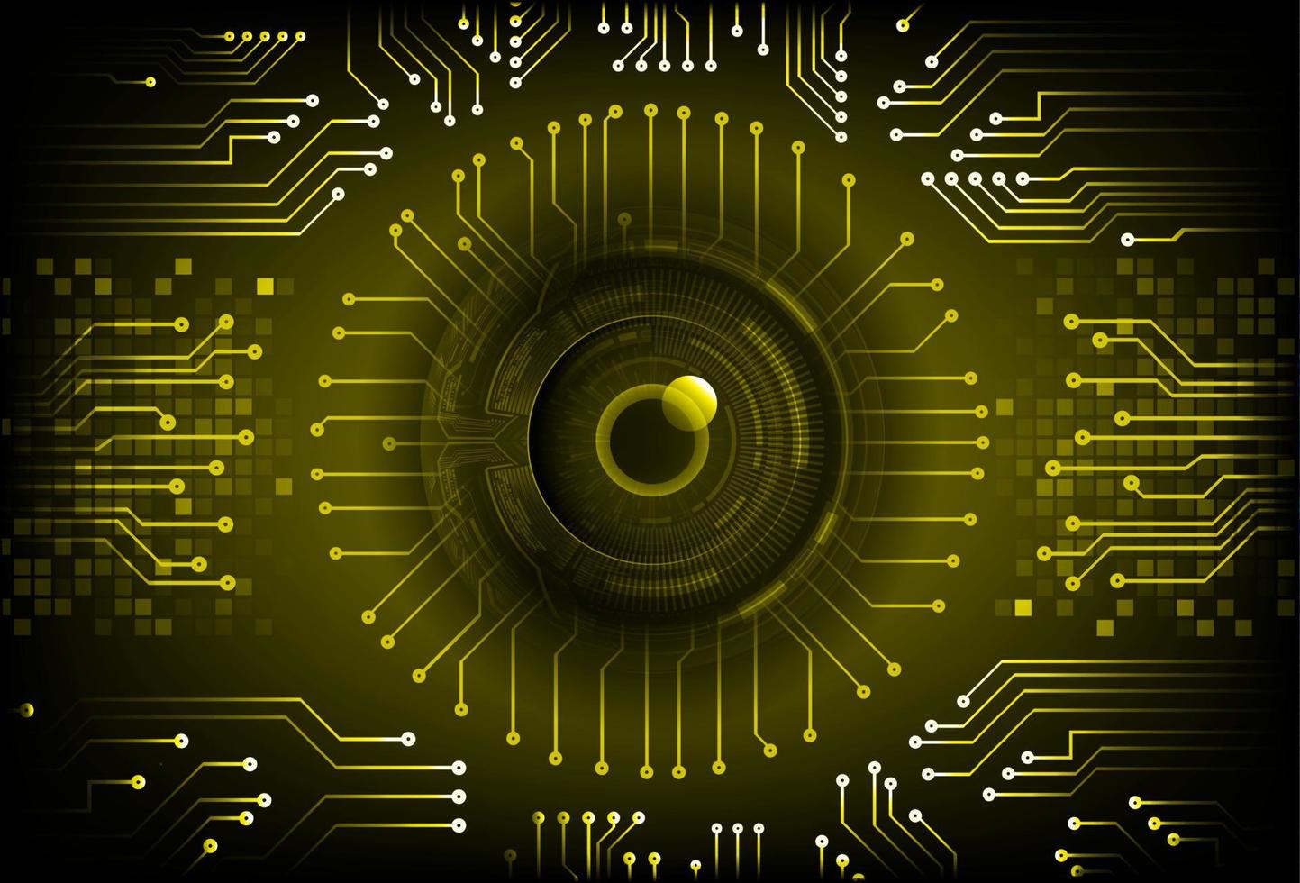 Modern Cybersecurity Technology Background with eye vector