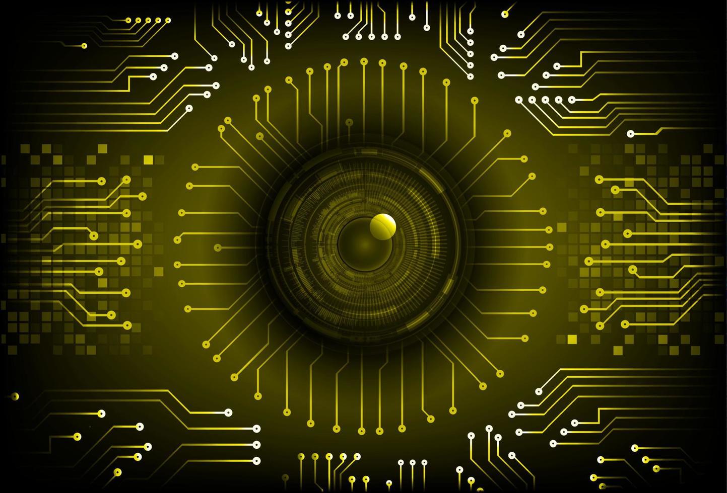 Modern Cybersecurity Technology Background with eye vector