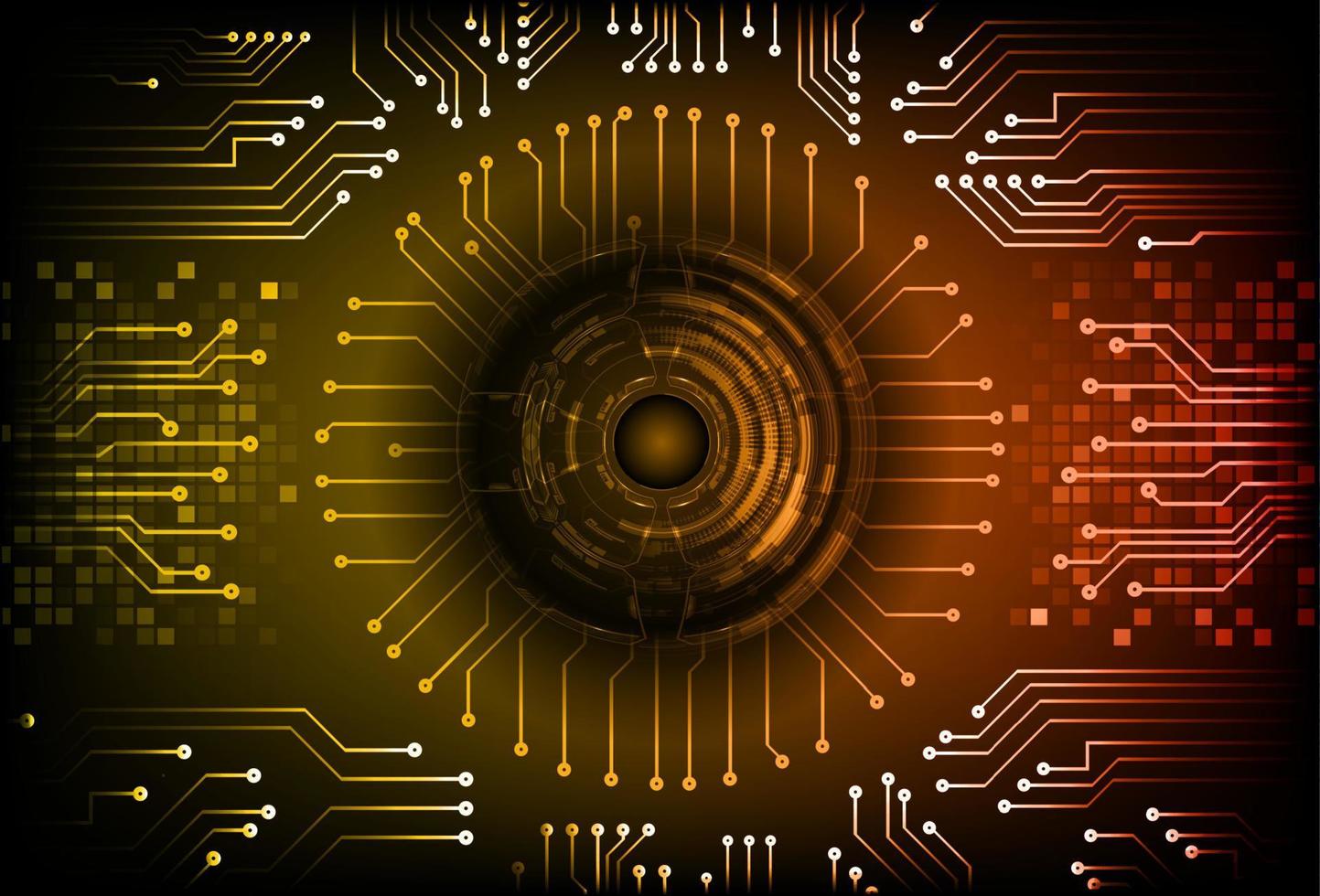 Modern Cybersecurity Technology Background with eye vector