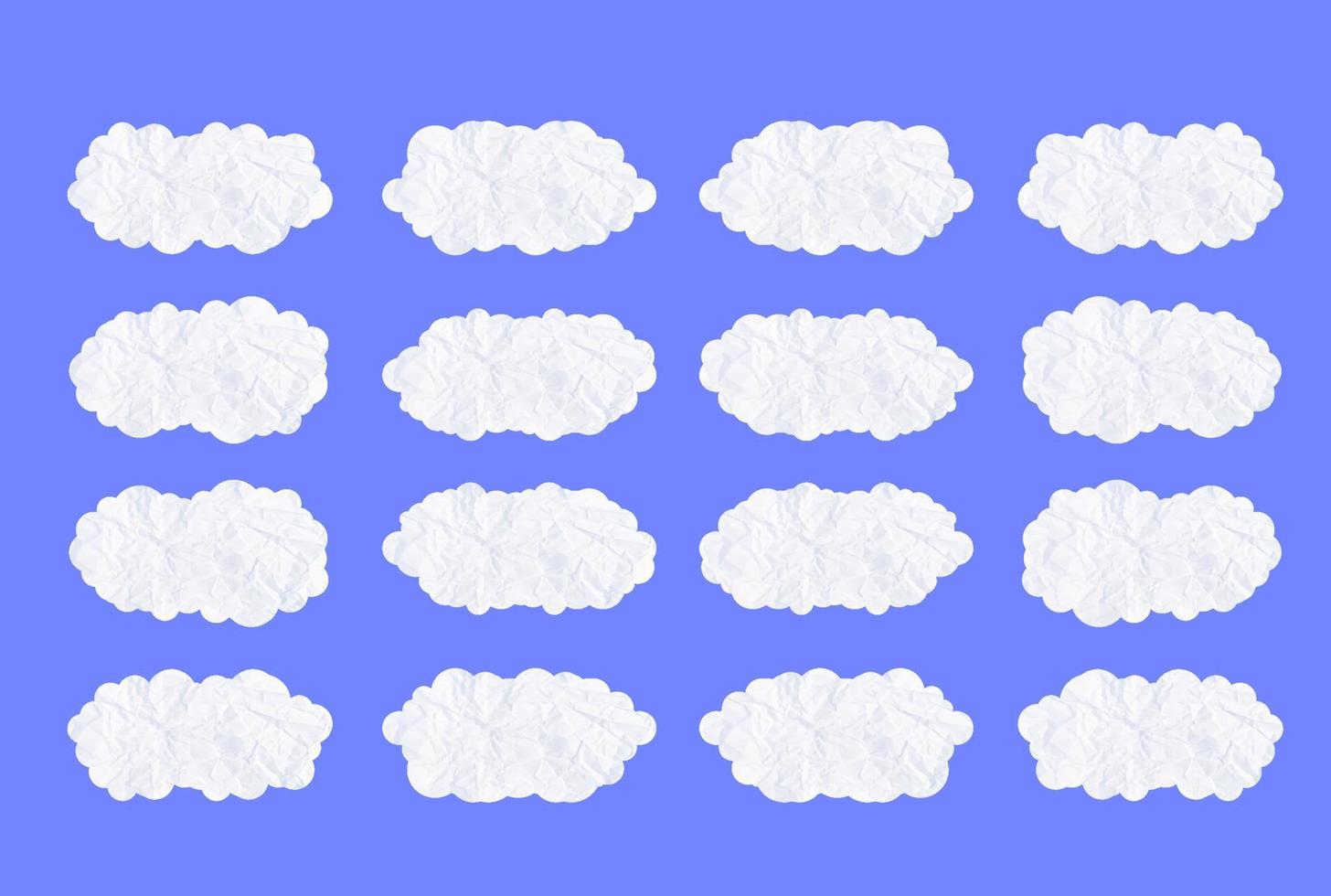 White cloud Icon Set vector