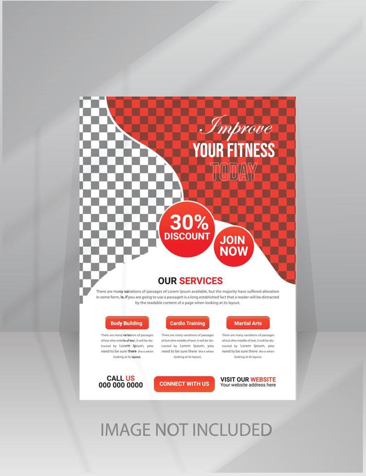 Fitness Gym Flyer template vector