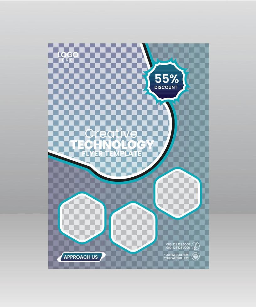 Creative Technology Flyer template vector