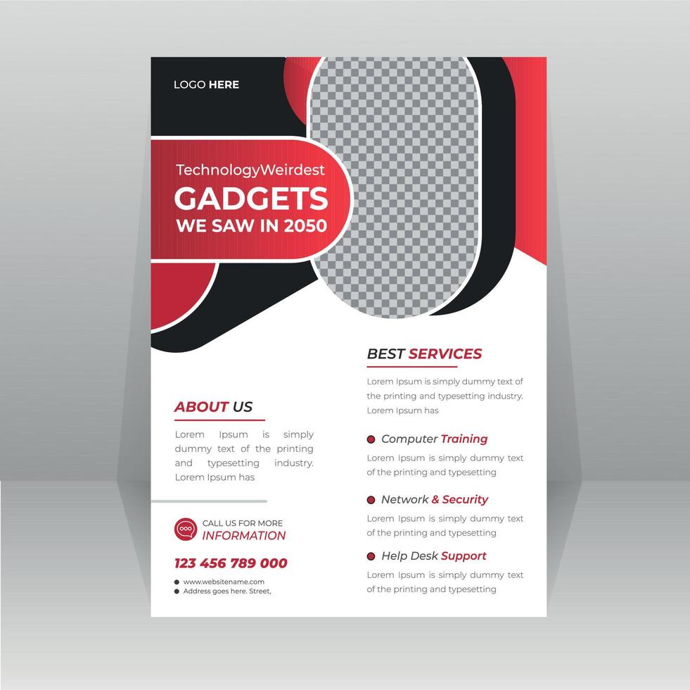 Technology Gadget Flyer template vector