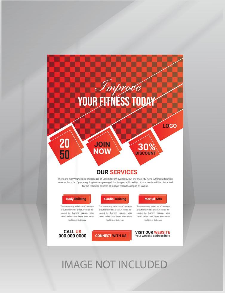 Fitness Gym Flyer template vector
