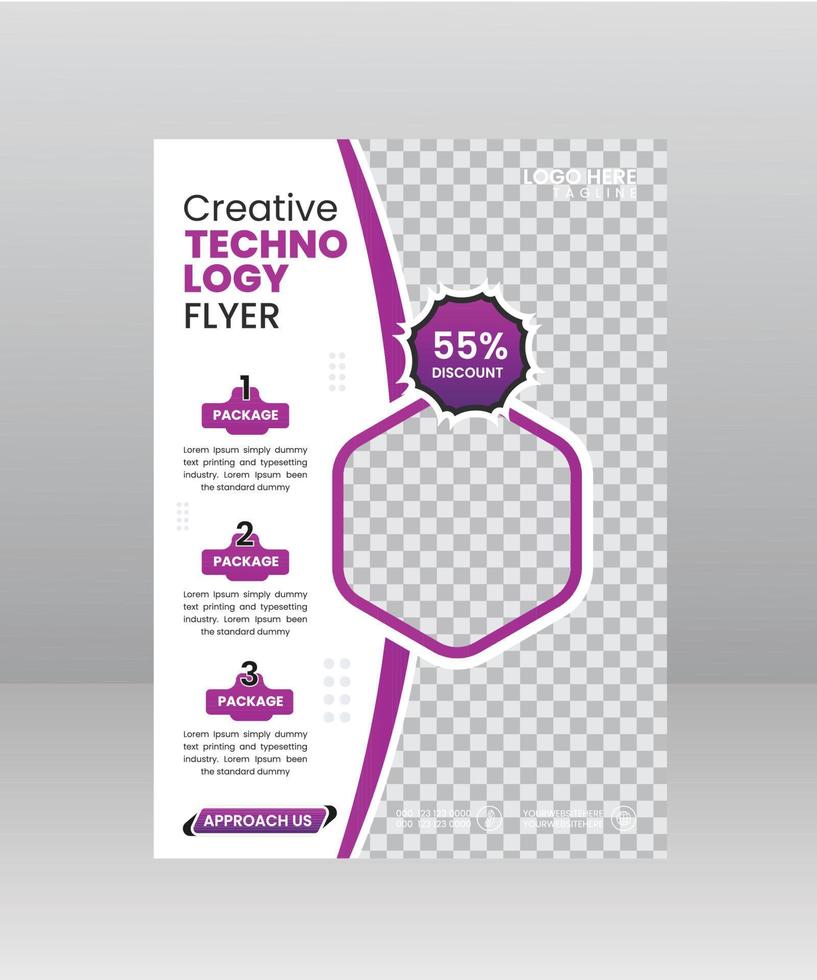 Creative Technology Flyer Template vector