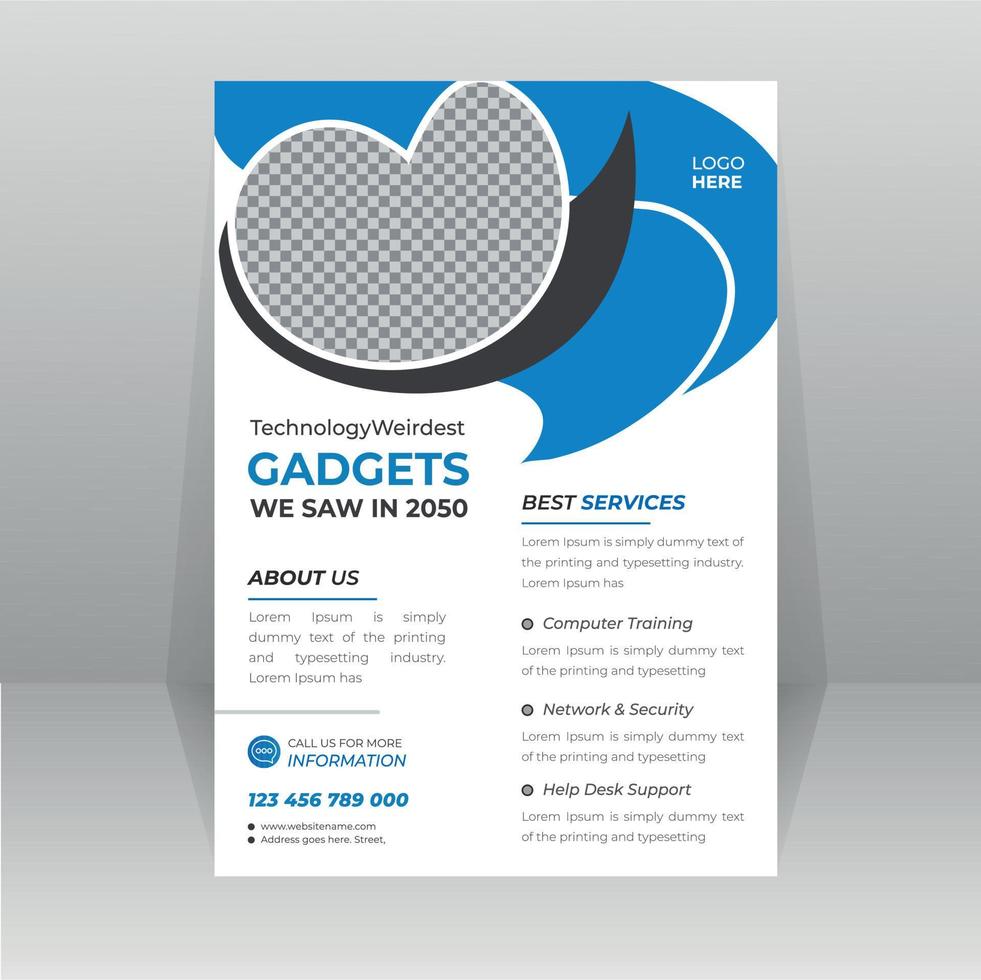 Technology Gadget Flyer template vector