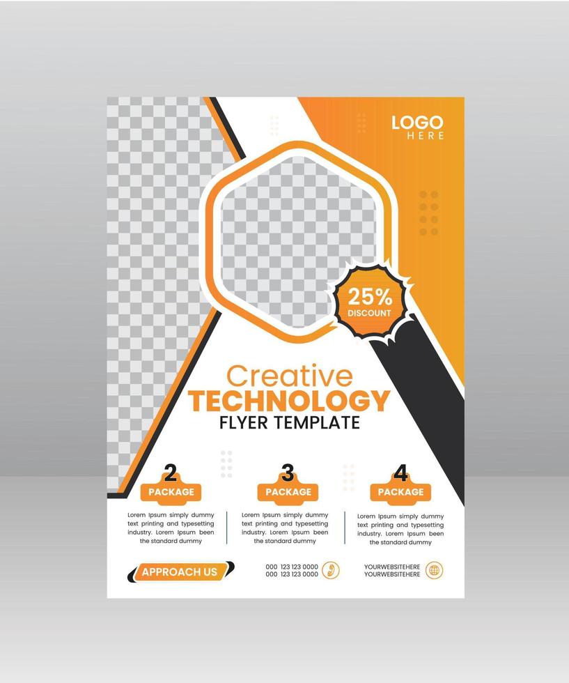 Creative Technology Flyer template vector