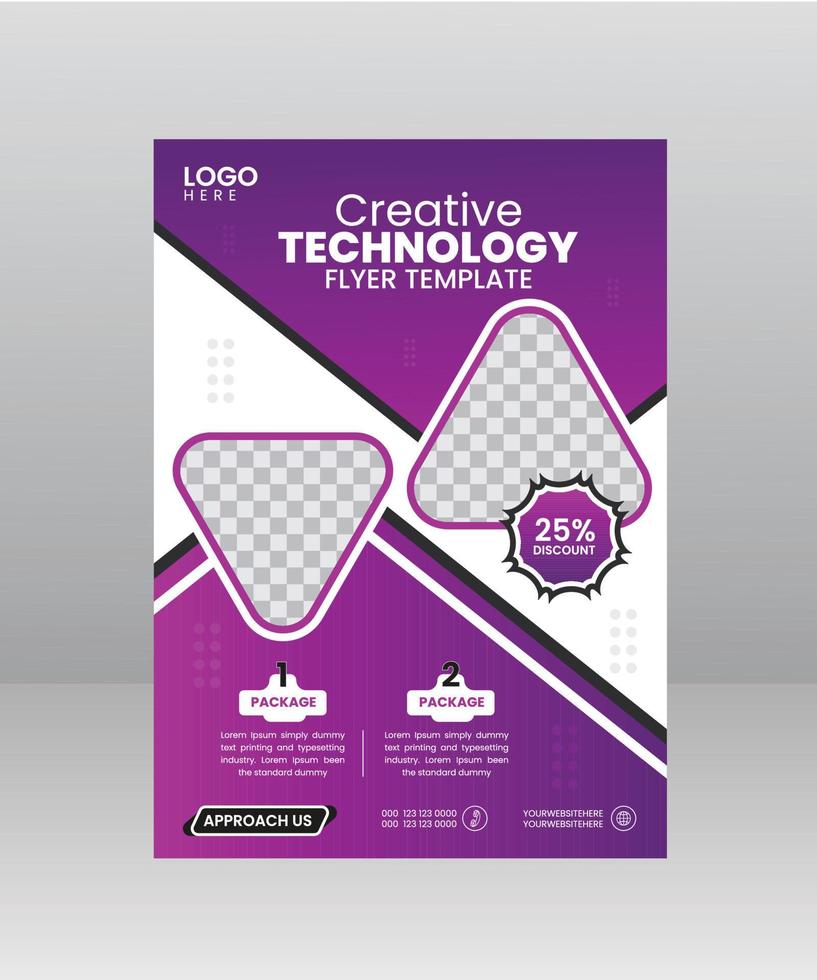 Creative Technology Flyer template vector