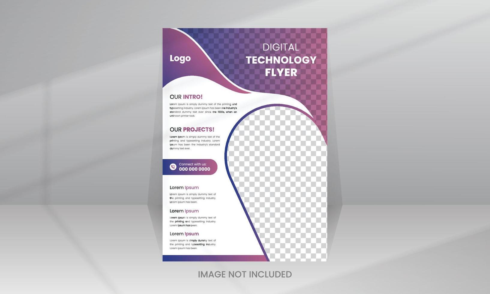 Creative Technology Flyer template vector
