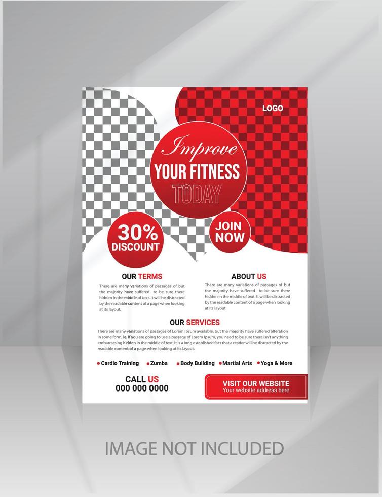 Fitness Gym Flyer template vector