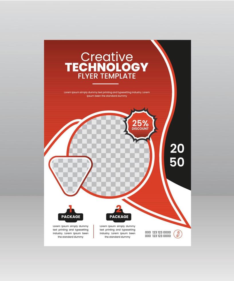 Creative Technology Flyer template vector