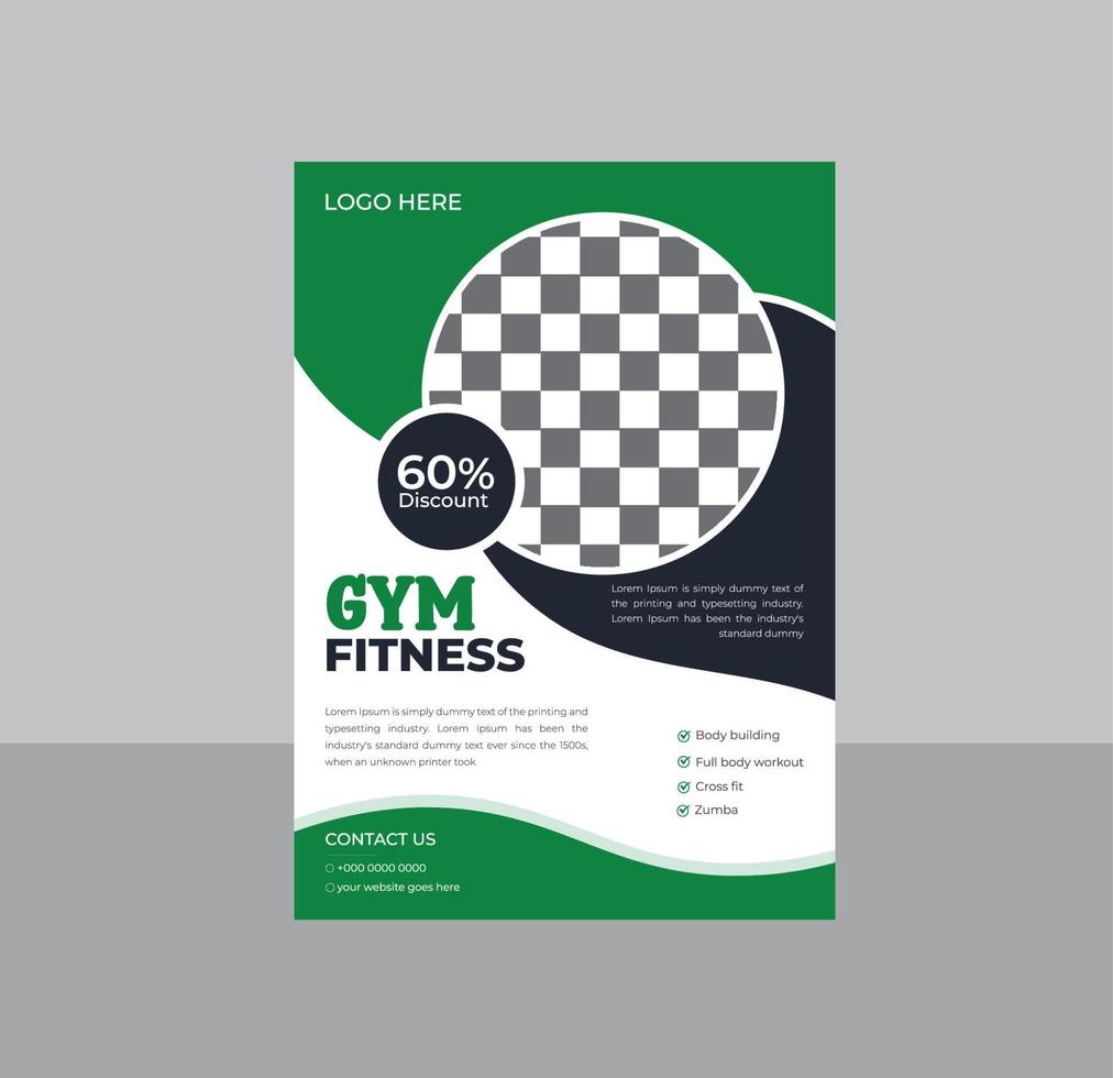 Modern Fitness Gym and Sports Flyer template vector