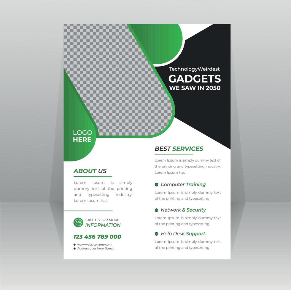 Technology Gadget Flyer template vector