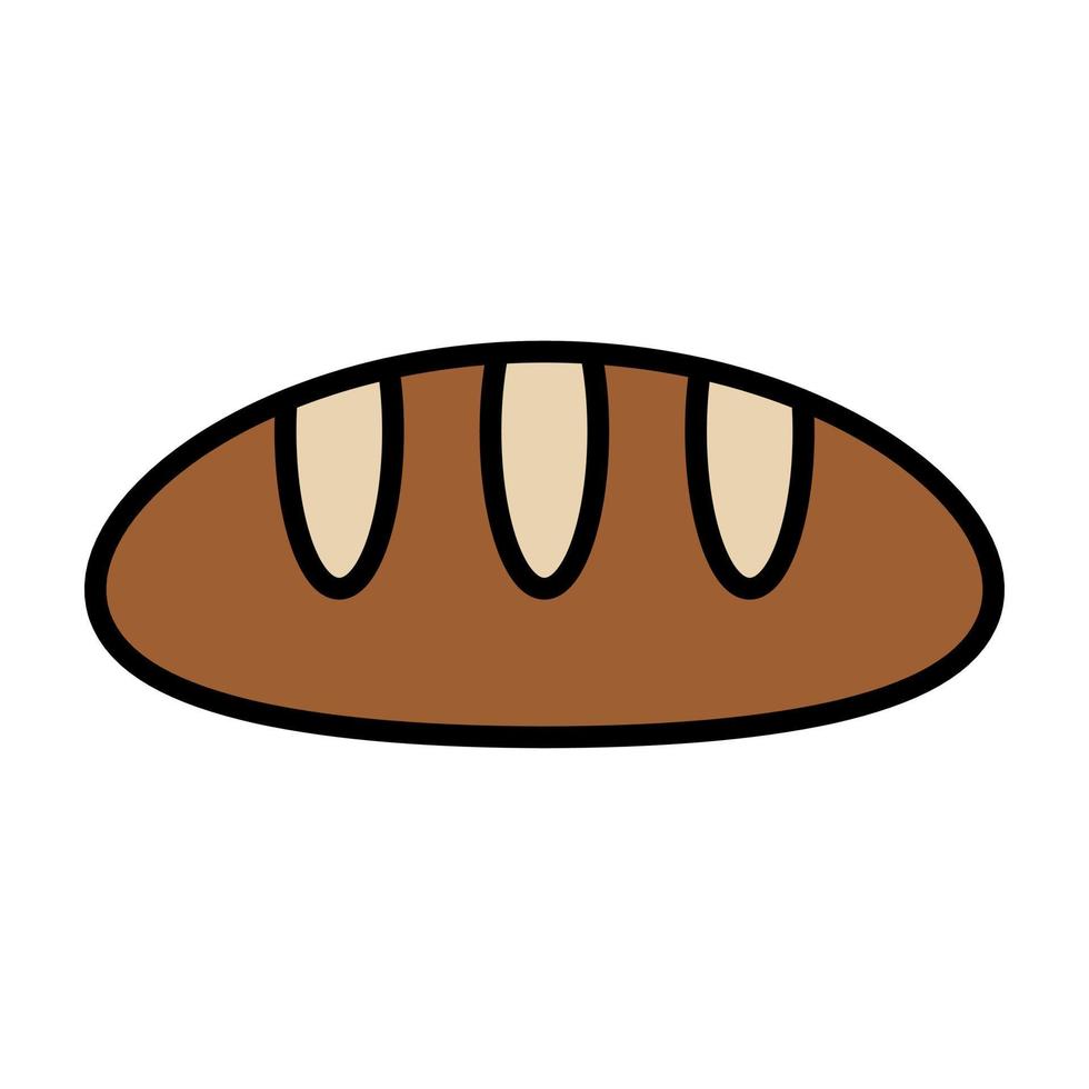 Bread icon isolated on white background. Editable stroke. vector