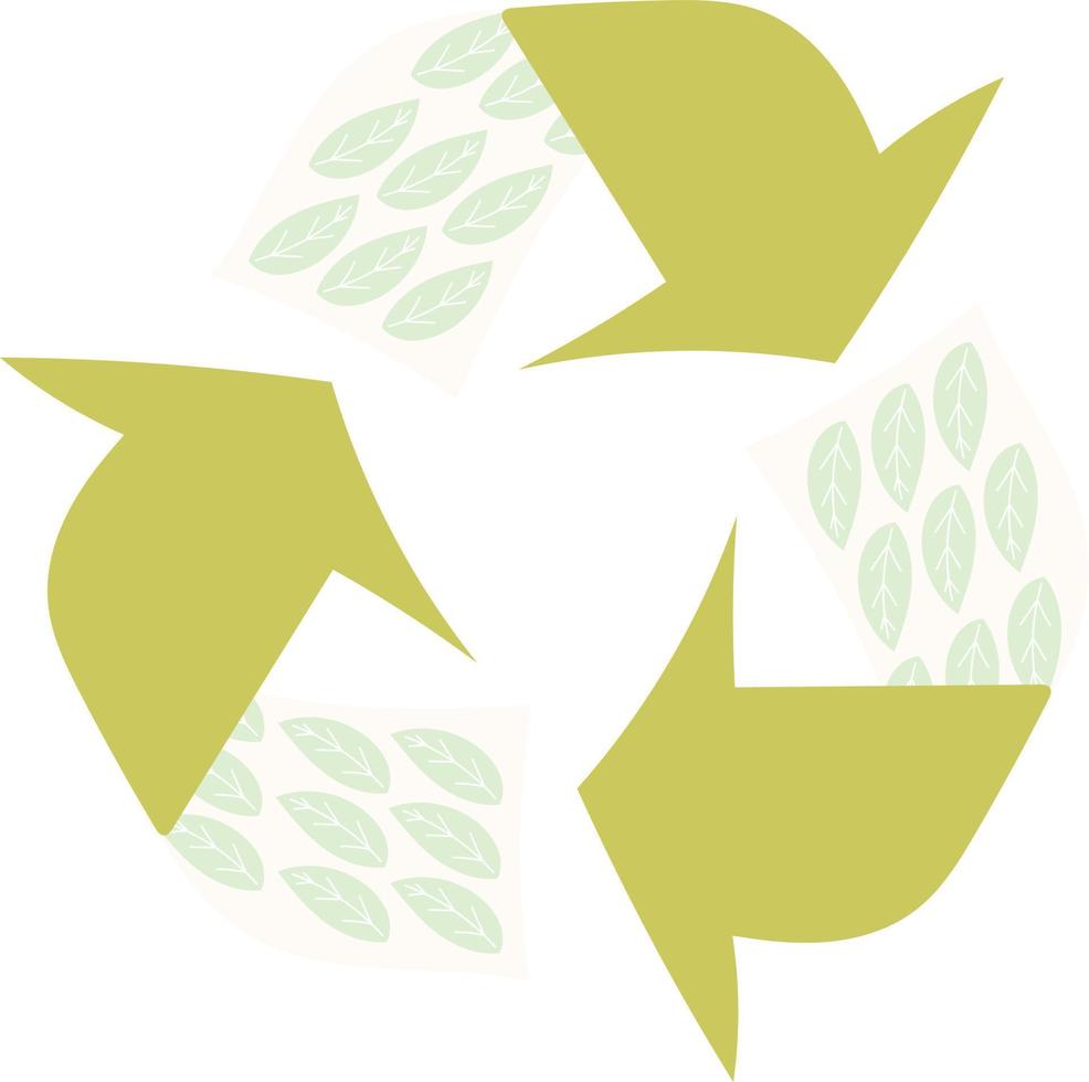Recycling symbol illustration vector