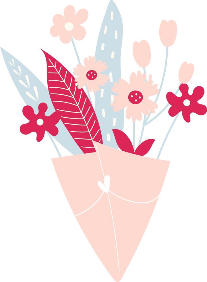 ilustración de ramo de flores vector