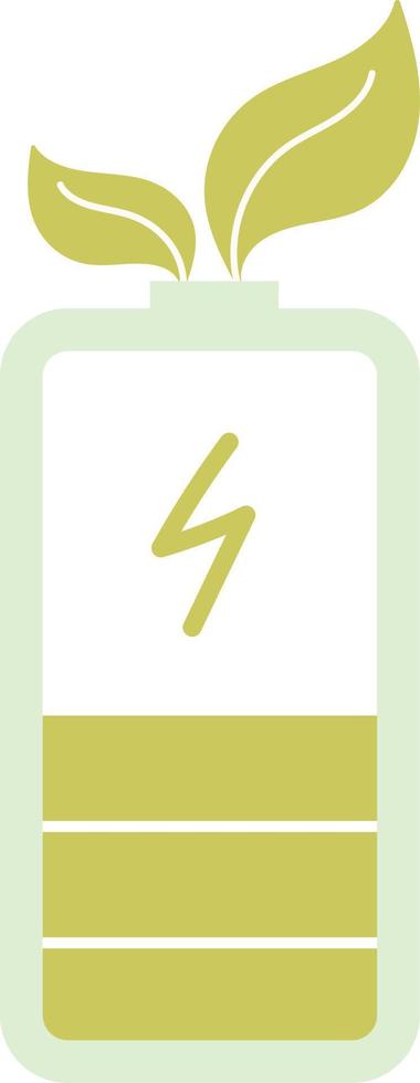 Green energy battery illustration vector