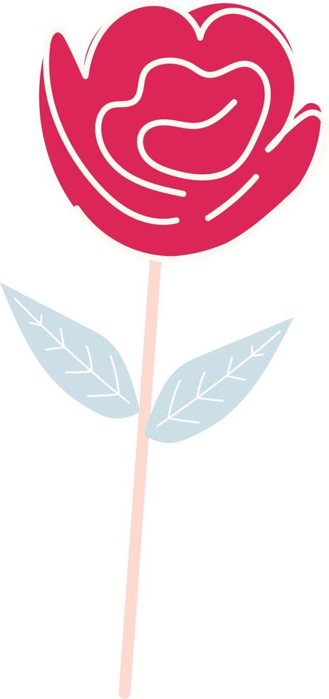 Valentine rose bouquet illustration vector