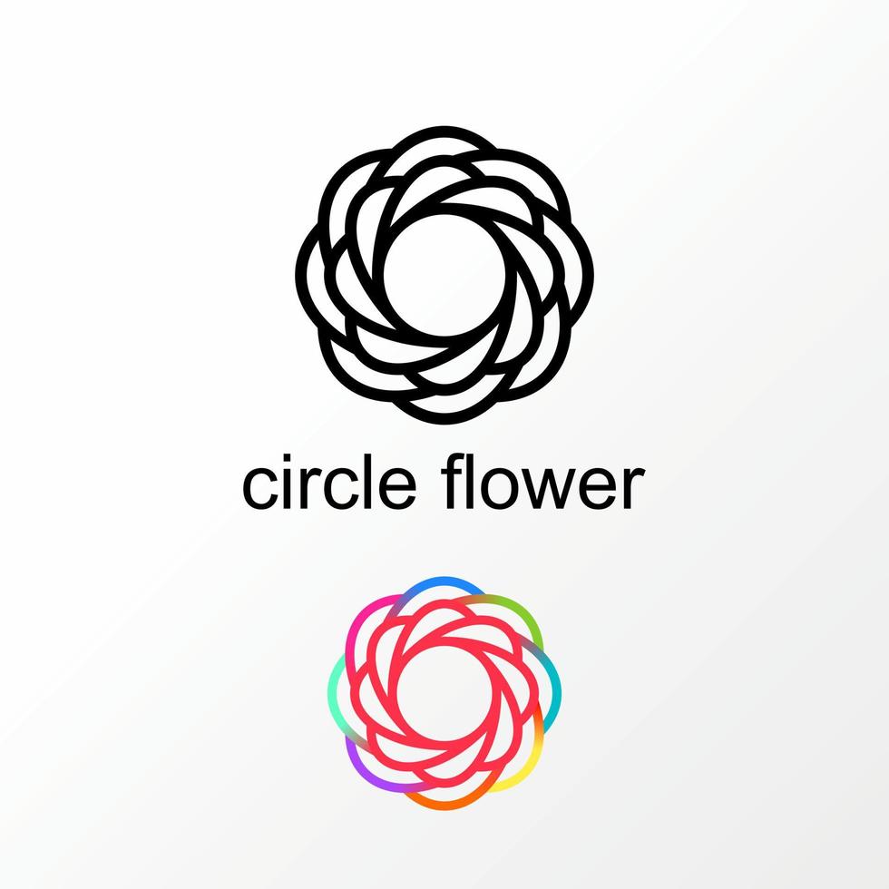Simple and unique line out circle like flower or motif image graphic icon logo design abstract concept vector stock. Can be used as a symbol related to interior or art.
