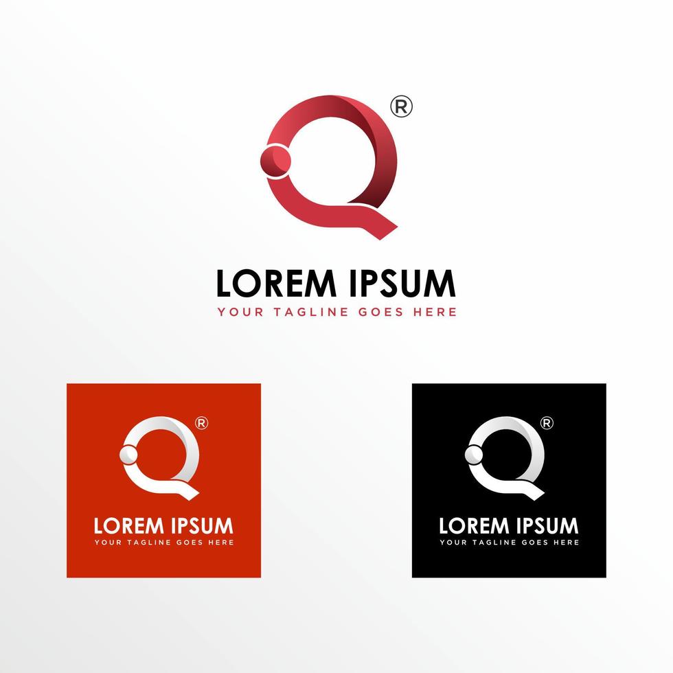 Simple and unique Letter or word Q or IQ conneceted font image graphic icon logo design abstract concept vector stock. Can be used as a symbol related to initial or monogram