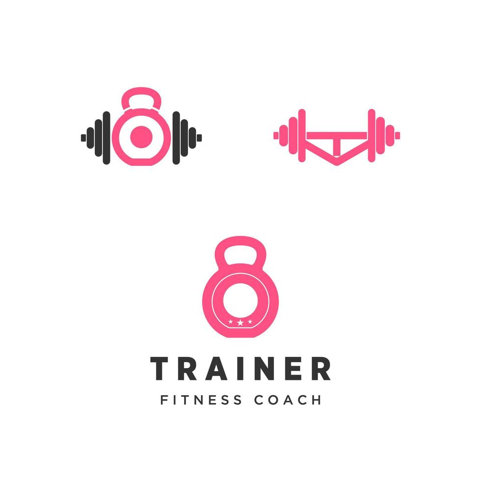 barra y mancuernas equipo de fitness imagen gráfico icono logotipo diseño abstracto concepto vector stock. se puede utilizar como un símbolo asociado con la herramienta deportiva.