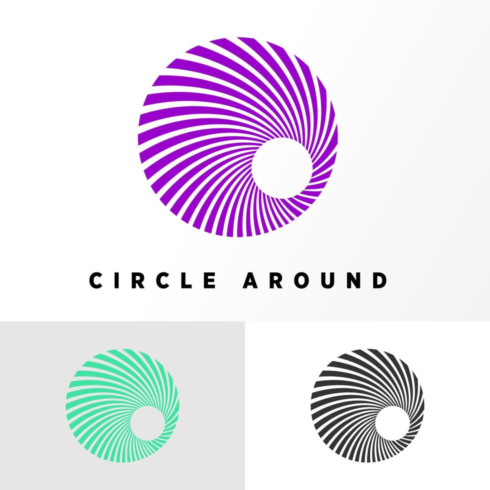 forma de círculo simple con líneas de corte únicas imagen icono gráfico diseño de logotipo concepto abstracto vector stock. se puede utilizar como un símbolo relacionado con el arte o el motivo interior
