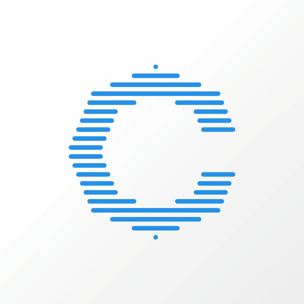 Simple and unique letter or word C font in attractive line image graphic icon logo design abstract concept vector stock. Can be used as symbols related initial or monogram