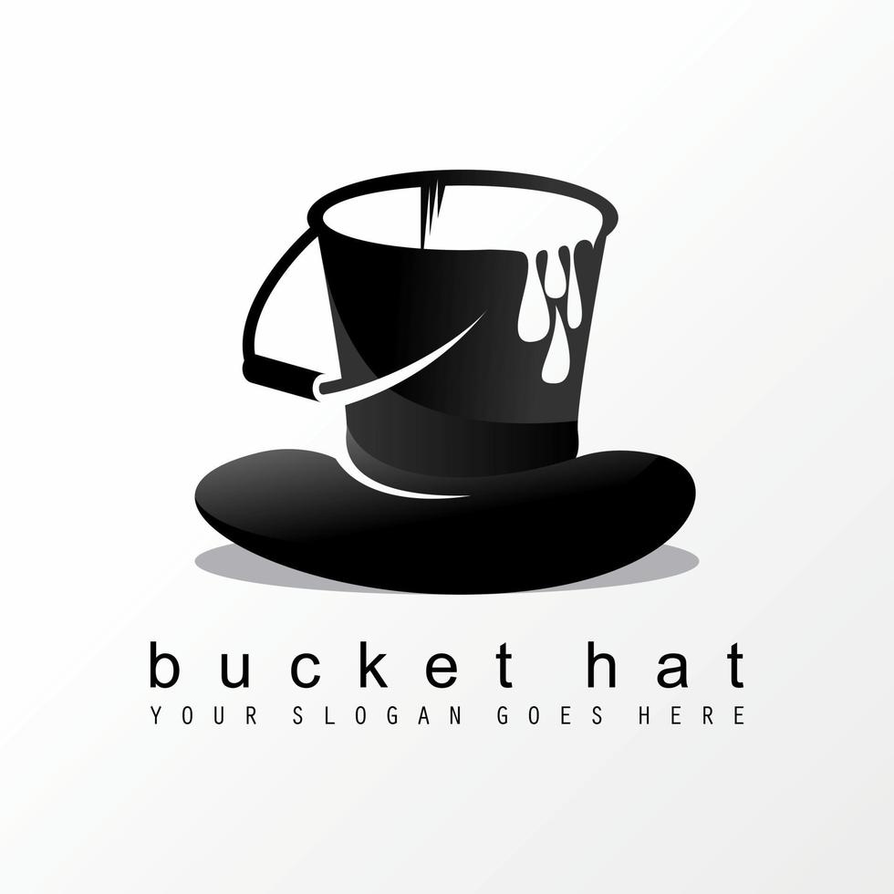 Simple and unique water or paint bucket and magic hat image graphic icon logo design abstract concept vector stock. Can be used as a symbol related to illustration or interior.