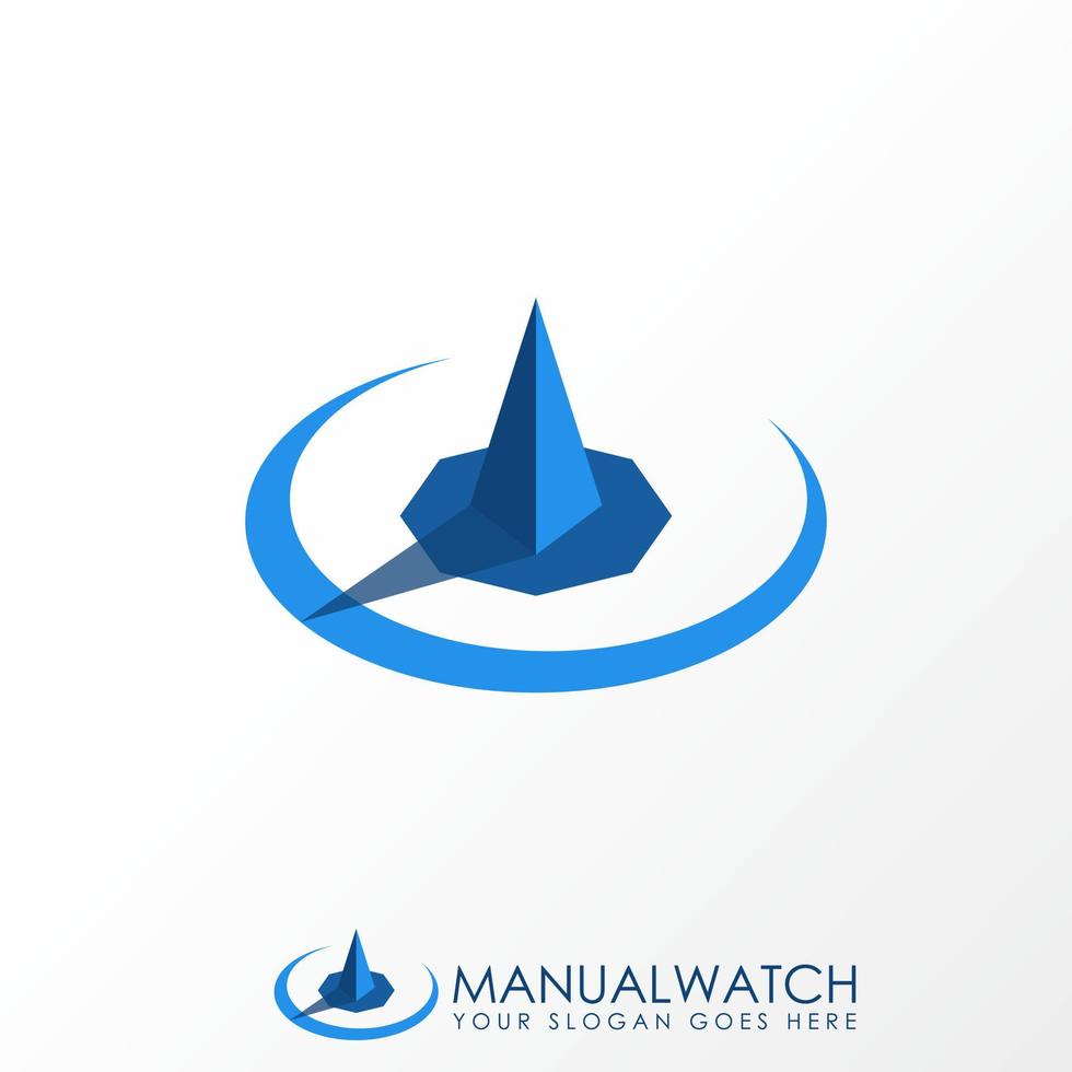 Simple and unique manual watch with sun shadow image graphic icon logo design abstract concept vector stock. Can be used as a symbol related to time.