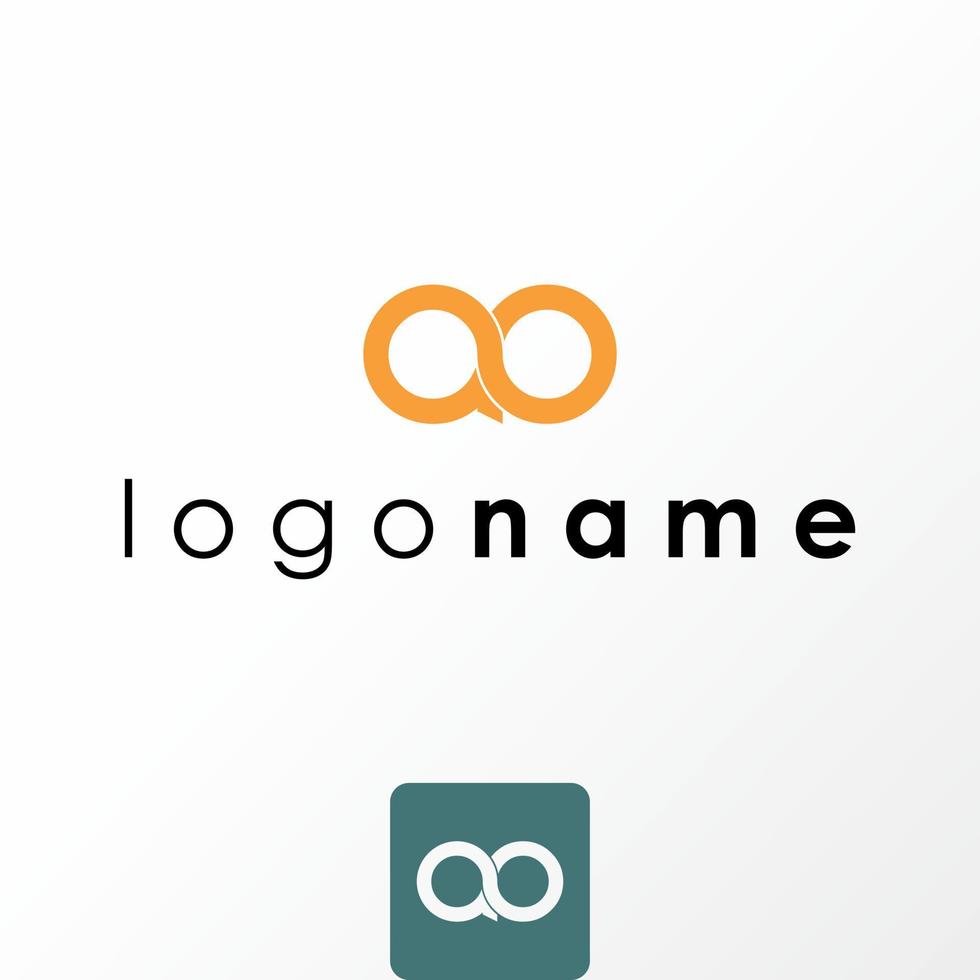 letra simple ca o fuente oa en imagen conectada icono gráfico diseño de logotipo concepto abstracto vector stock. puede ser utilizado como tipográfico o inicial.