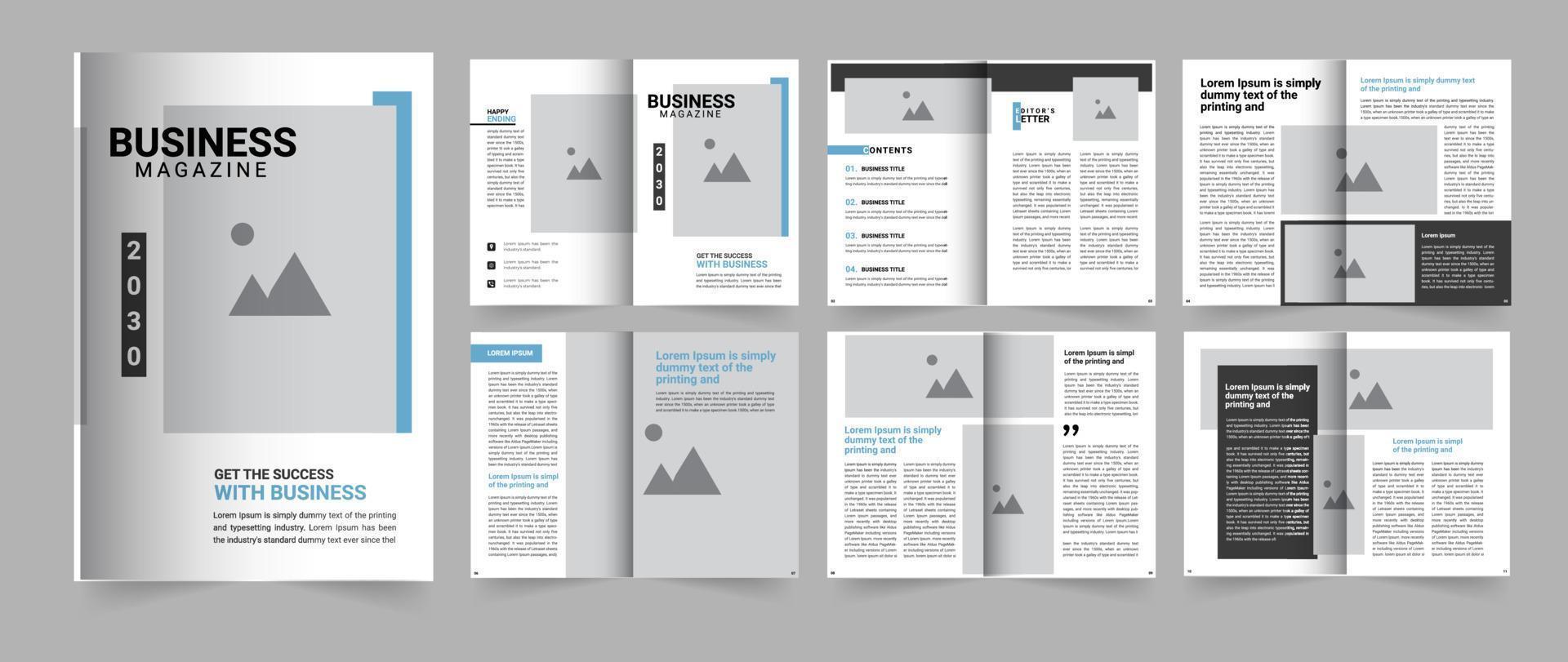 Business Magazine template for your company and business vector
