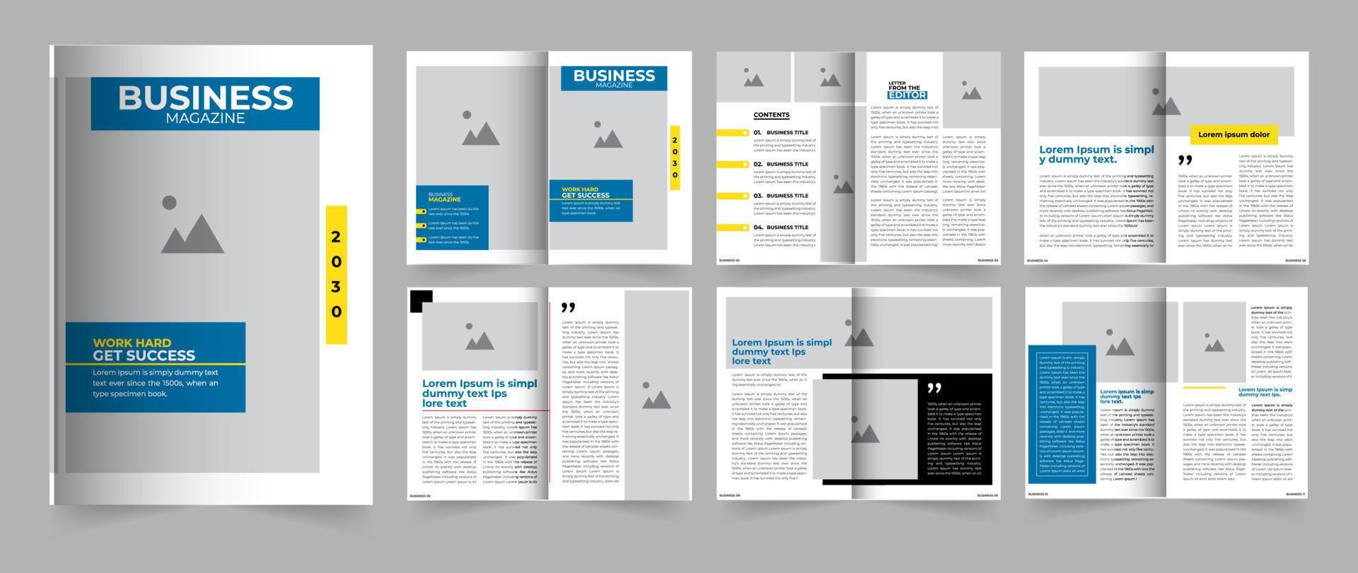 Business Magazine for your company and business vector