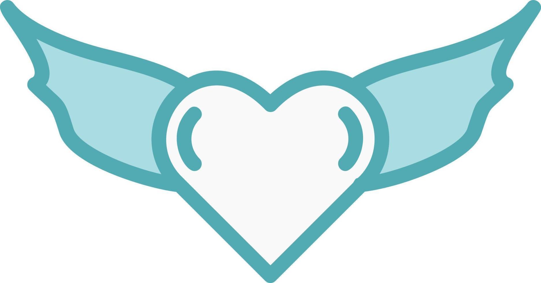 Heart Wings Vector Icon