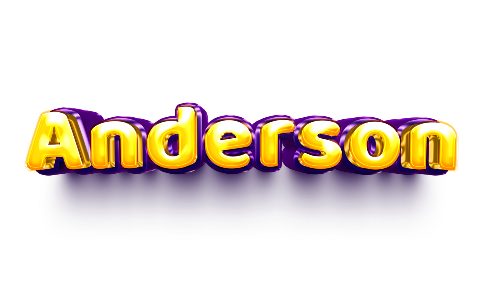 name balloon baby 3d inflated helium shiny birthday celebration party Anderson png