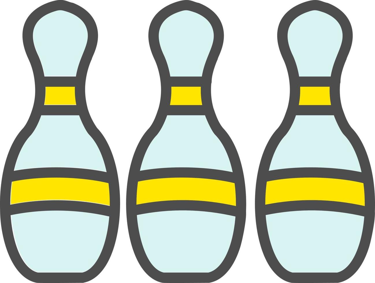 Bowling Pins Vector Icon