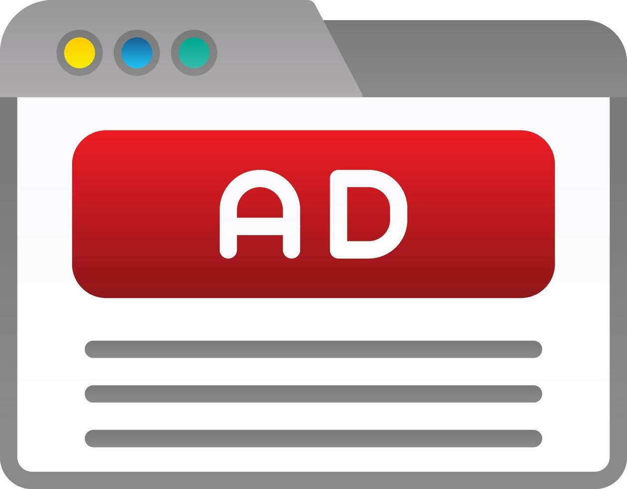 Banner Adverts Vector Icon Design