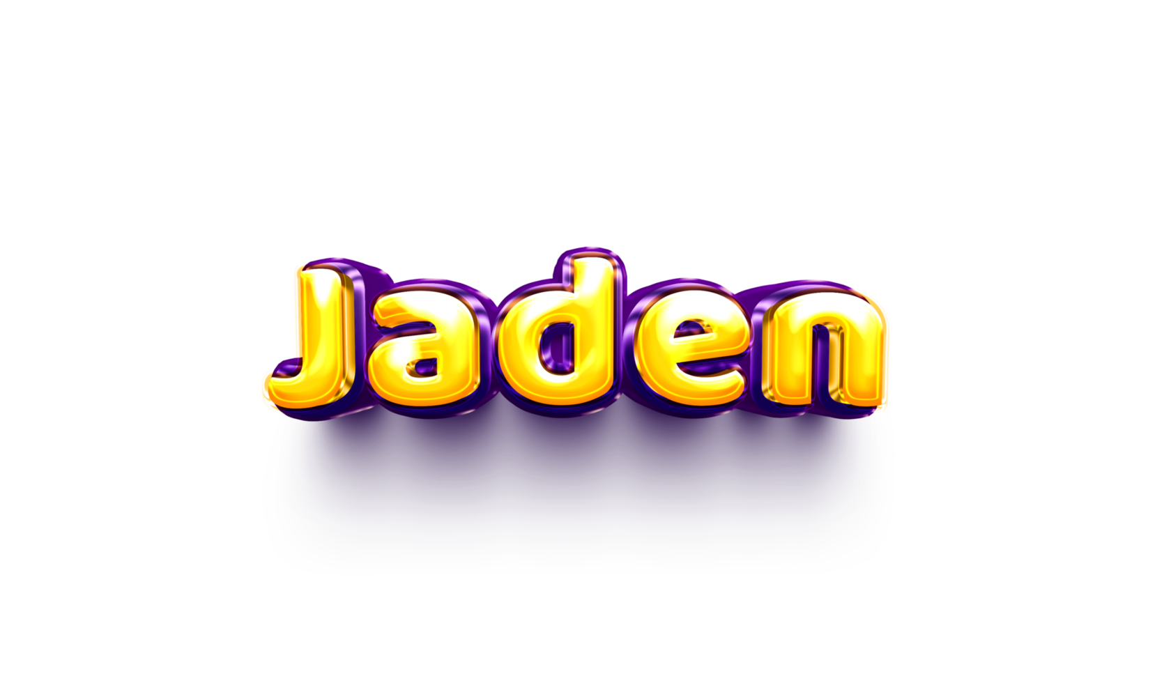 nombres de niño inglés helio globo brillante celebración pegatina 3d inflado jaden png