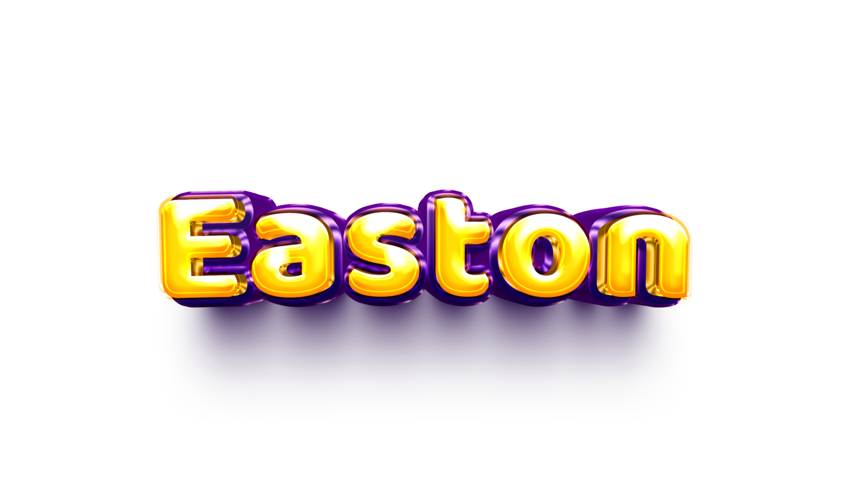 names of boy English helium balloon shiny celebration sticker 3d inflated easton png