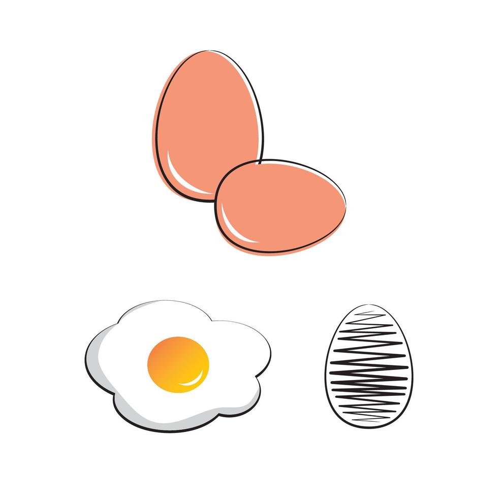 icono de huevo de gallina. huevos frescos en ilustración vectorial. vector