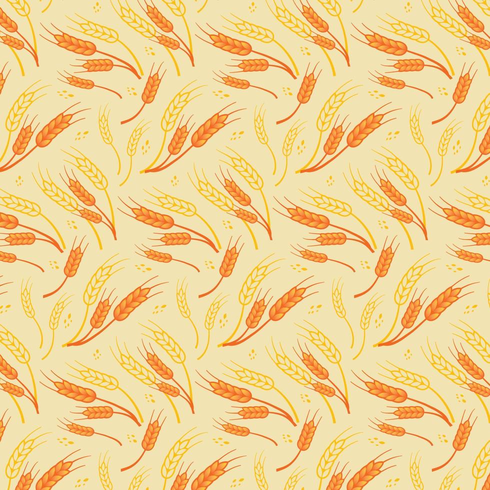 fondo de vector de patrón de trigo sin costuras. patern de trigo de papel tapiz de naturaleza. ilustración. ilustración patrón de trigo sin costuras para textiles y papel de regalo.