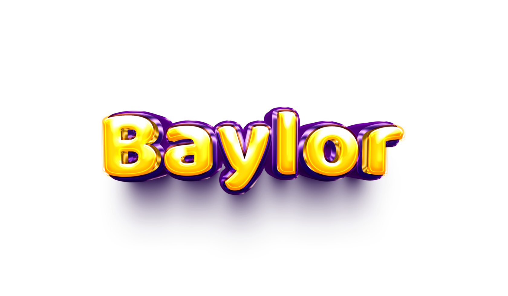 name balloon baby 3d inflated helium shiny birthday celebration party Baylor png