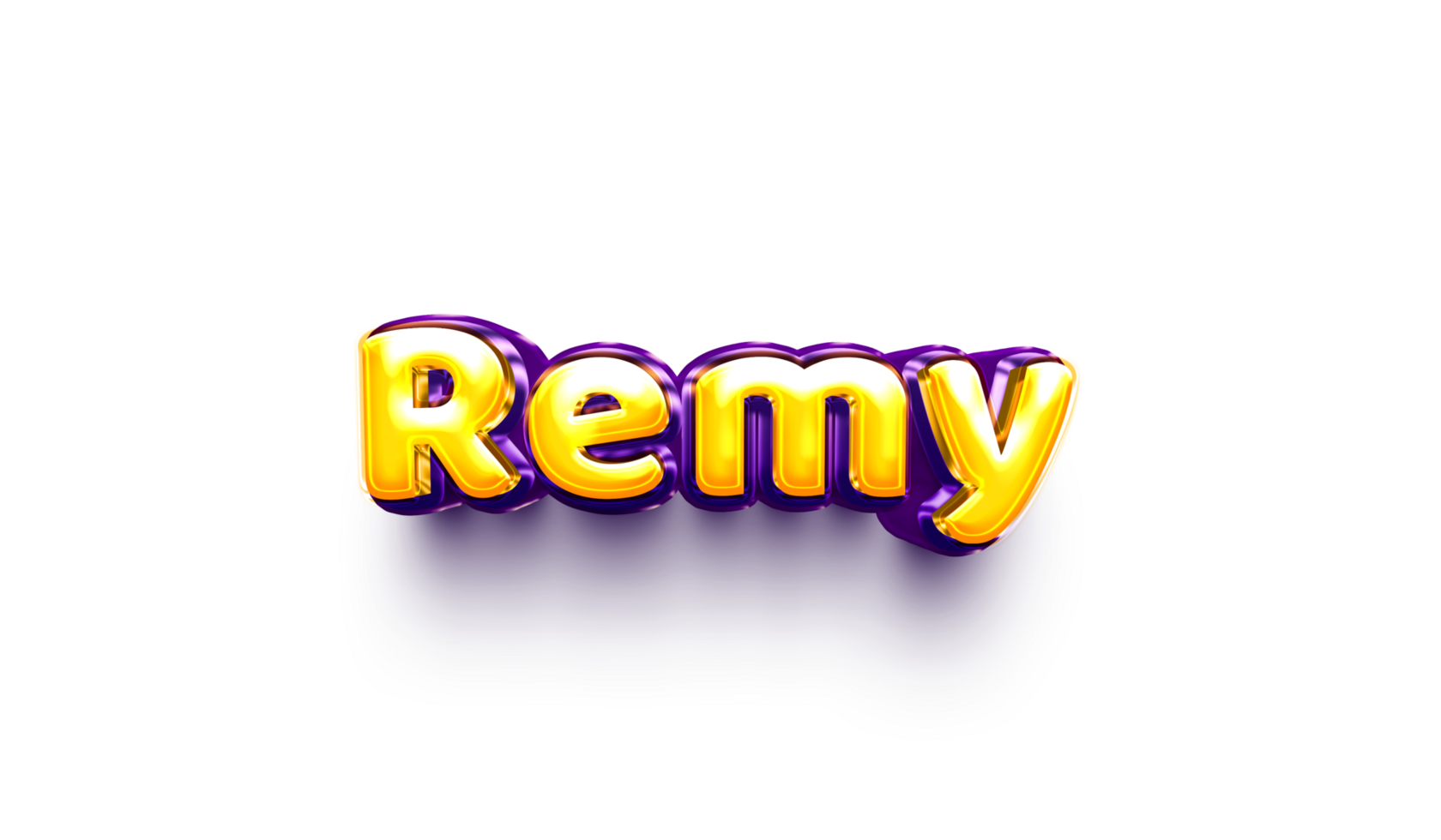 names of girls English helium balloon shiny celebration sticker 3d inflated  Remy png
