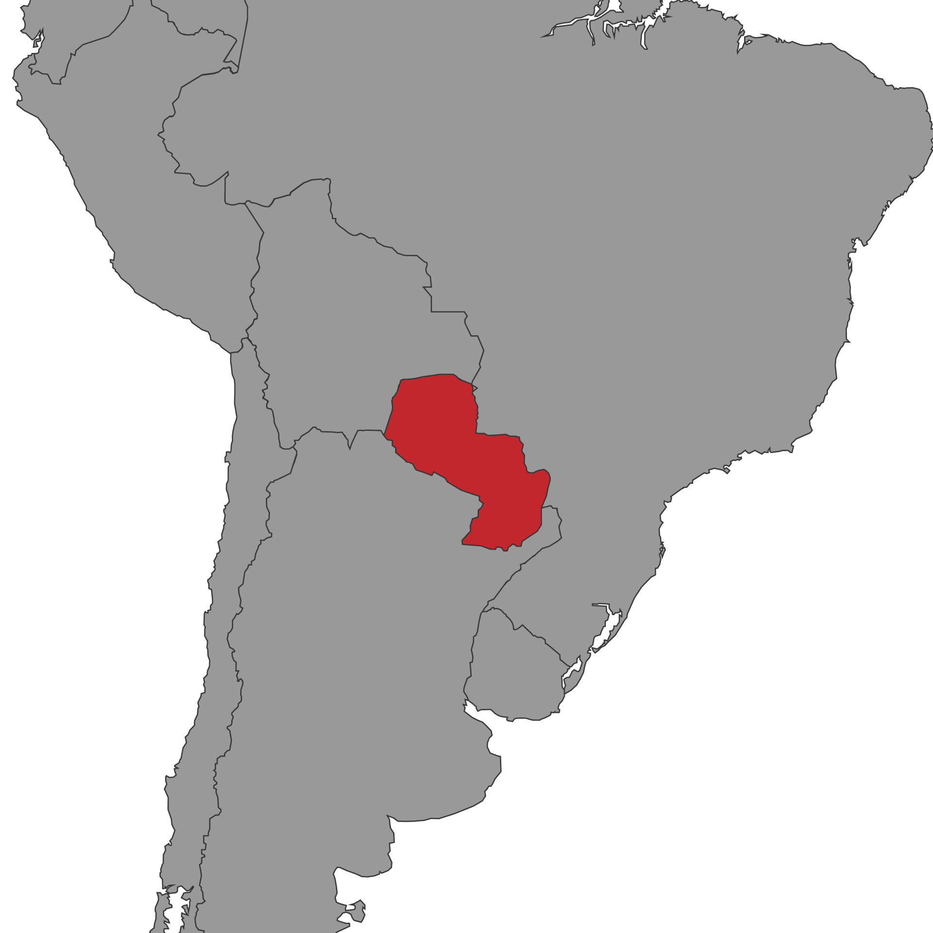 Paraguay On World Map Vector Illustration 16466427 Vector Art At Vecteezy Paraguay On World Map Illustration Vector