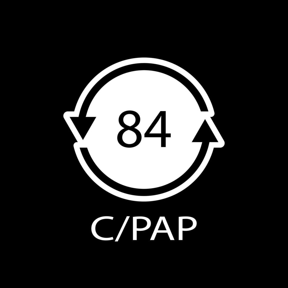 Composites recycling symbol 84 C PAP. Vector illustration