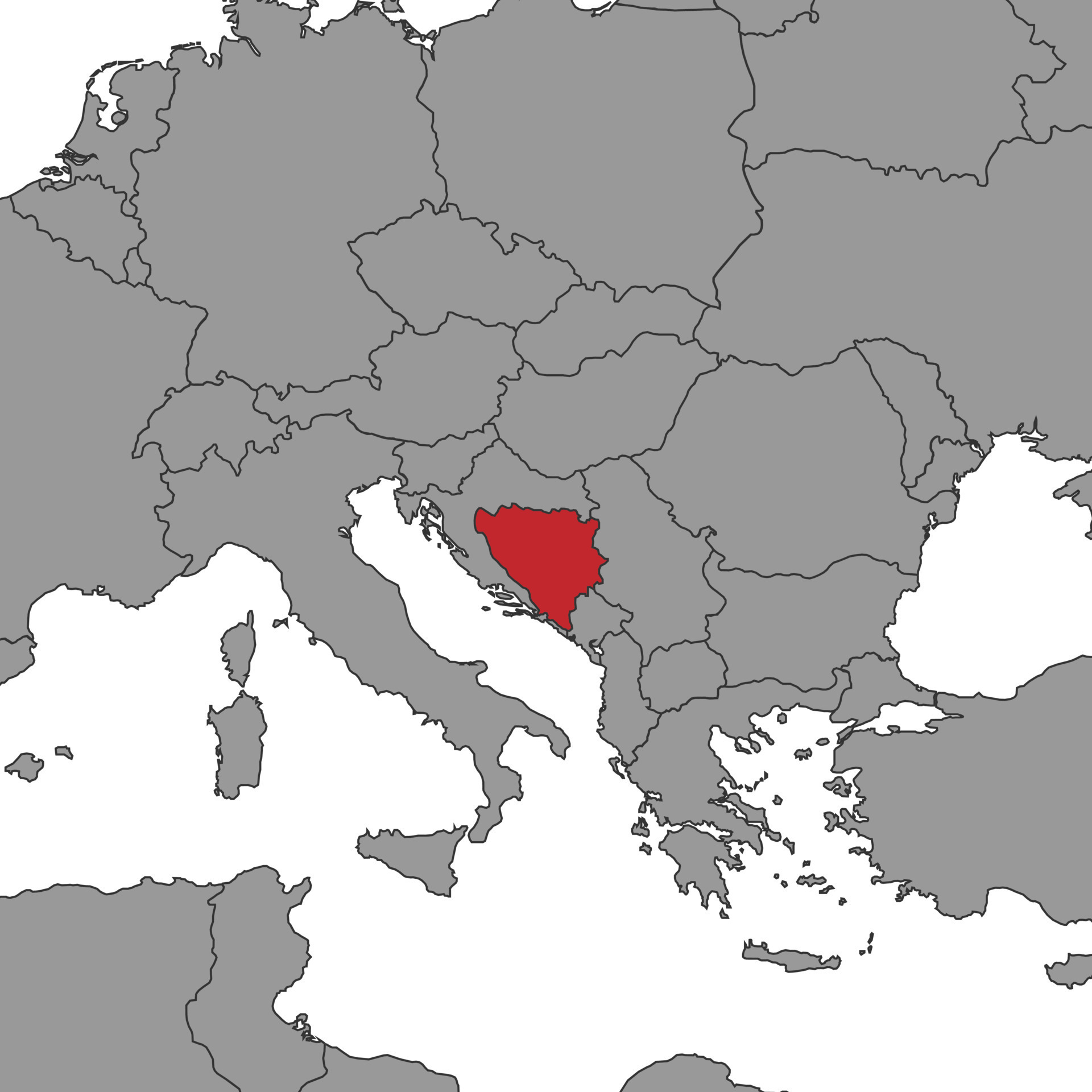 Bosnia And Herzegovina On World Map Vector Illustration 16466472 Bosnia And Herzegovina On World Map Illustration Vector