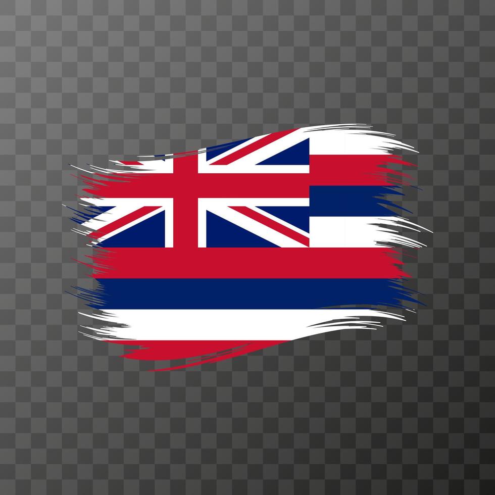 GHawaii state flag in brush style on transparent background. Vector illustration.