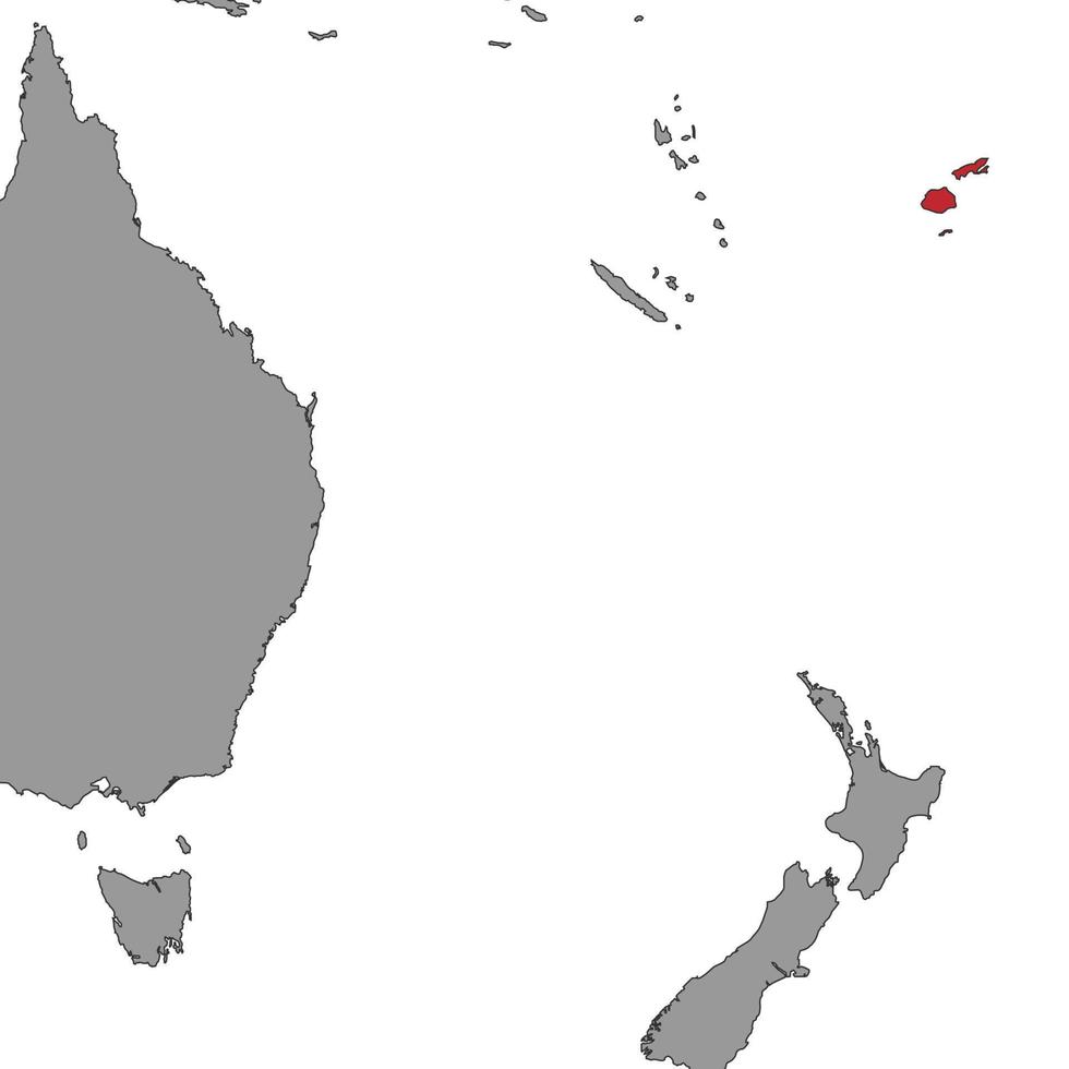Fiji on world map. Vector illustration.